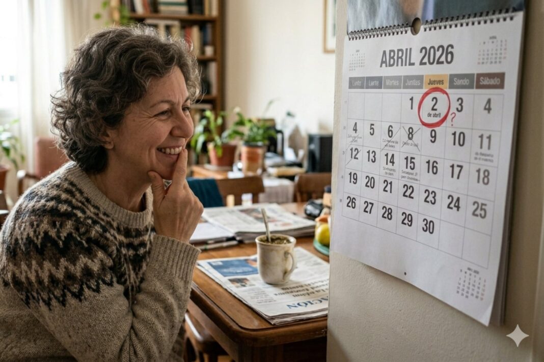Calendario mostrando los días del fin de semana extralargo de abril en Argentina