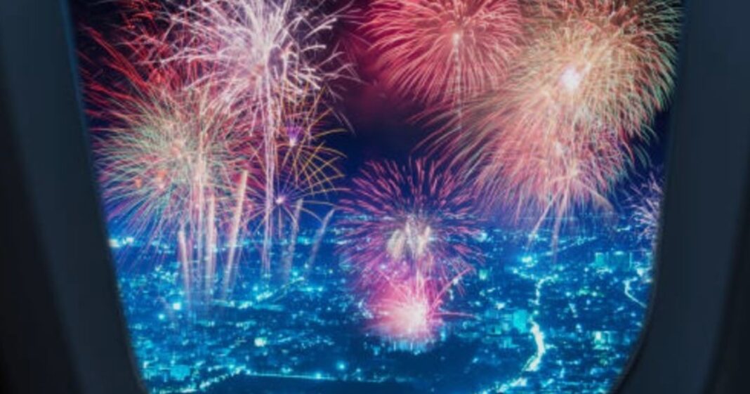 Avión comercial en aproximación a un aeropuerto, con referencia al incidente en París.