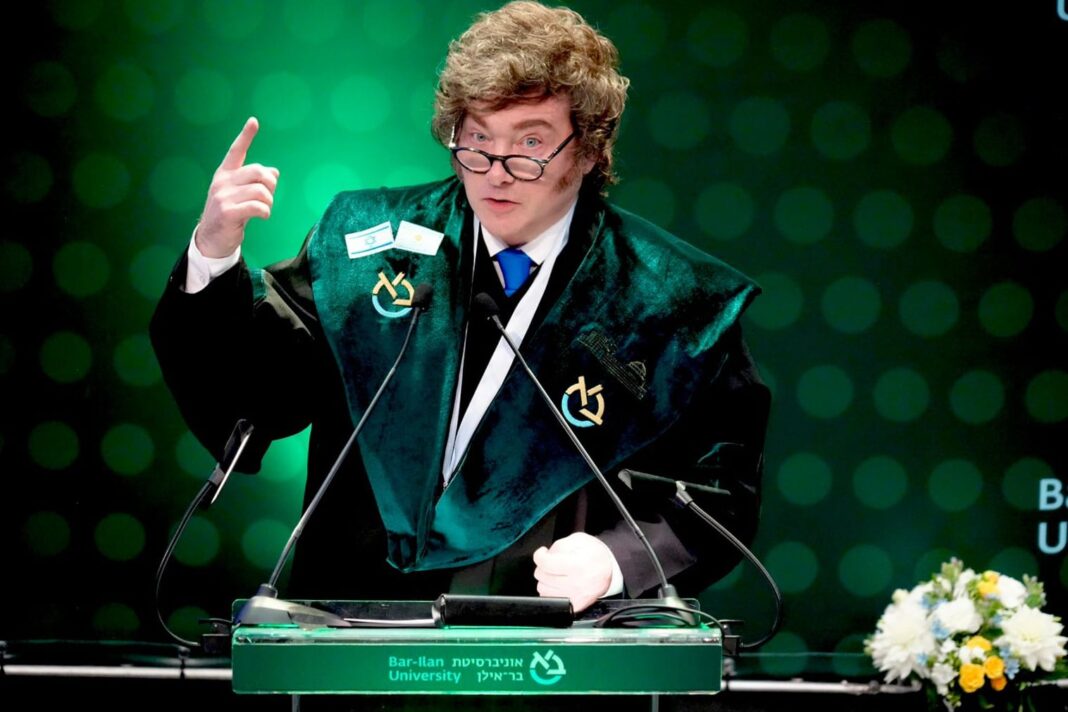 Javier Milei frente al Muro de los Lamentos en Israel