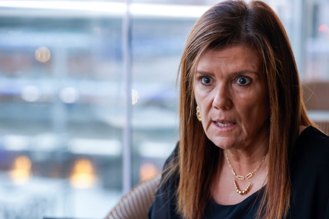 Pilar Sordo durante su exposición en el ciclo Conversaciones de LA NACION