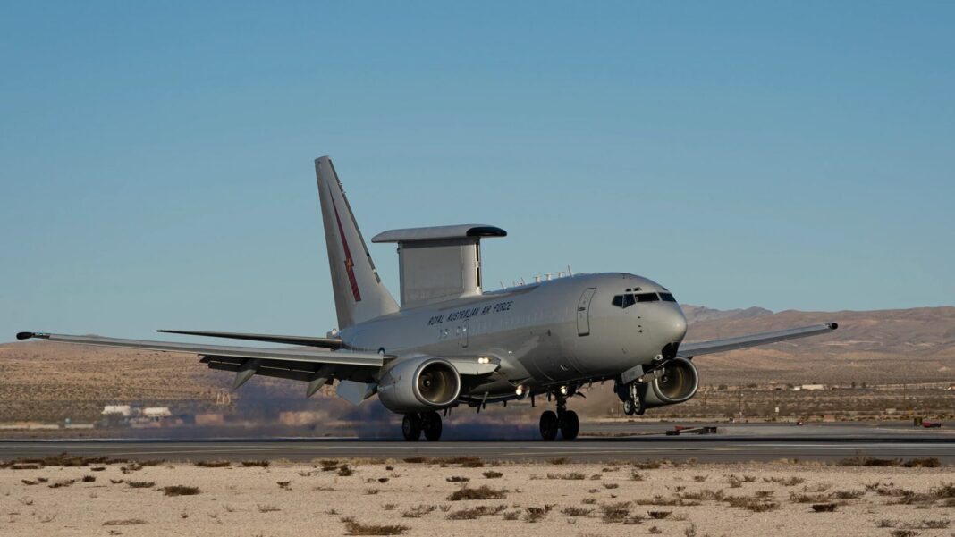 Avión de vigilancia Wedgetail E-7A de la Real Fuerza Aérea Australiana