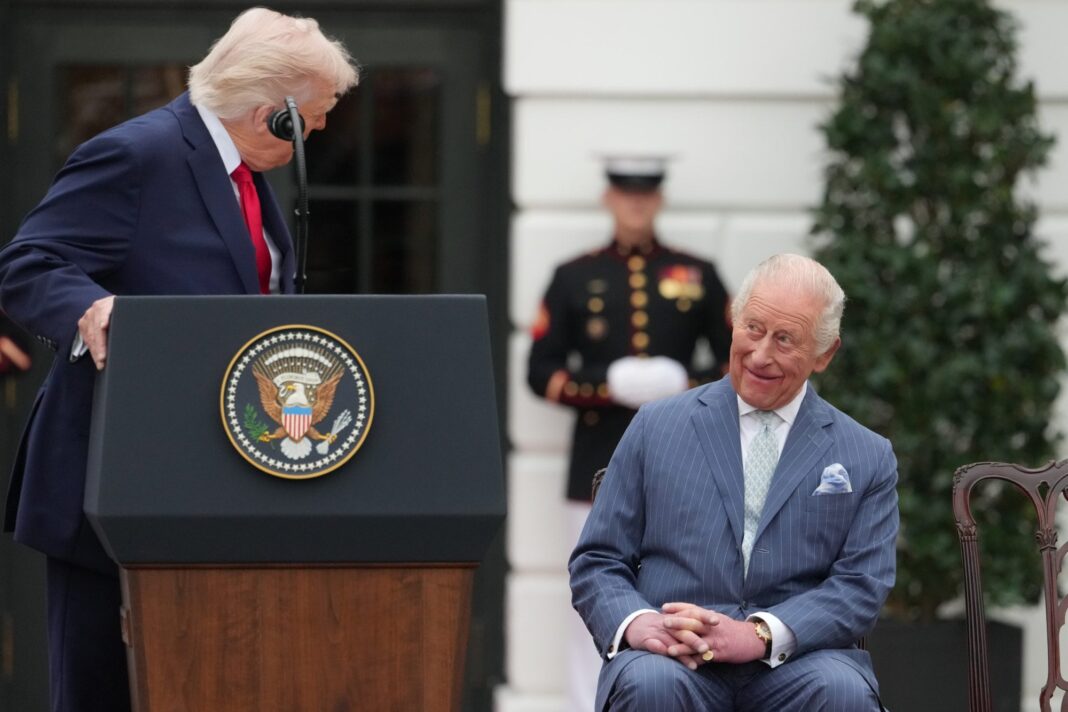 Carlos III durante su discurso ante el Congreso de Estados Unidos