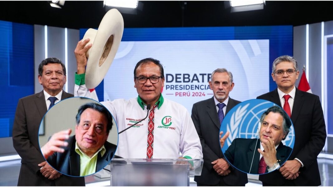 Roberto Sánchez en debate presidencial