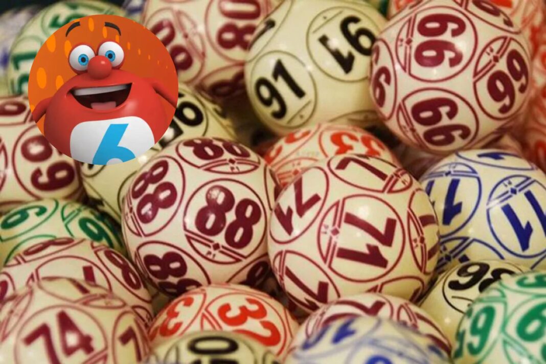 Boleto del Quini 6 con números y logo de la lotería de Santa Fe