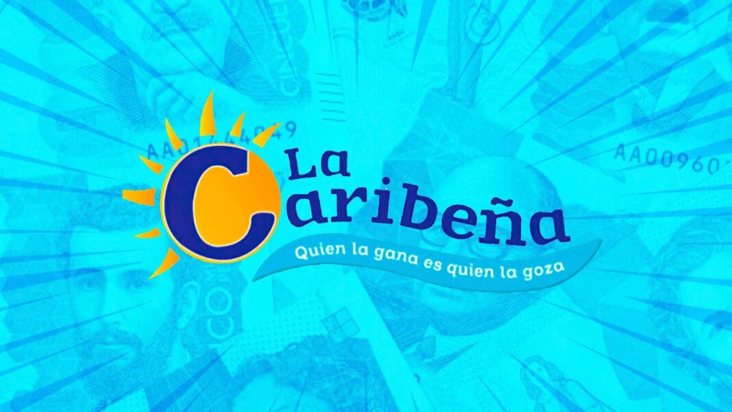 Boleto de la Lotería Caribeña con el número 1857