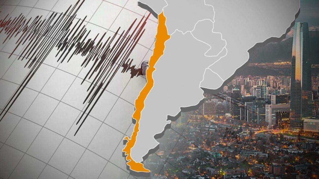 Mapa sísmico de Chile con epicentro en Calama