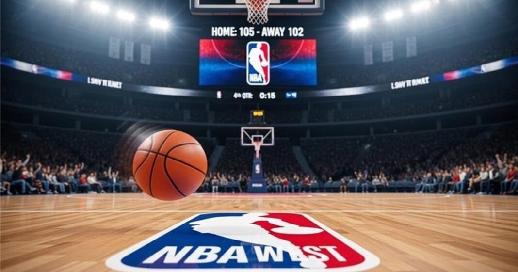 Jugadores de Thunder y Lakers en acción durante el partido de playoffs