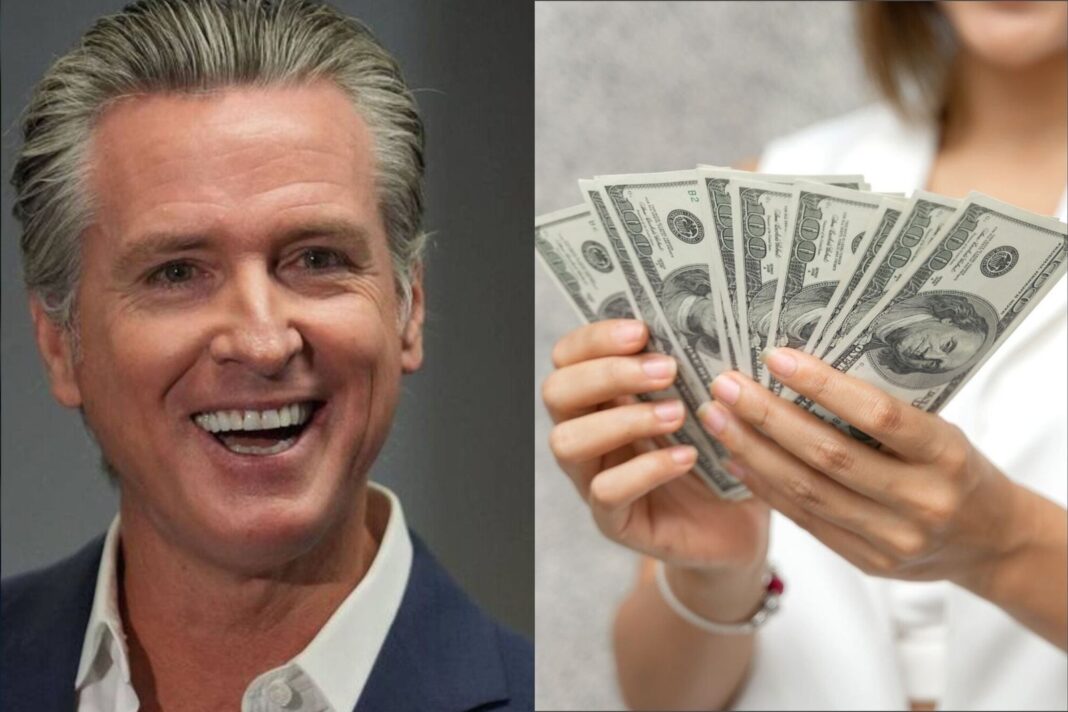 Gobernador Gavin Newsom anunciando reembolso hipotecario en California