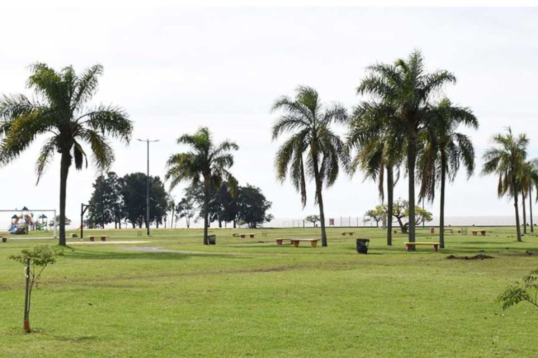 Vista del Parque de los Niños frente al Río de la Plata